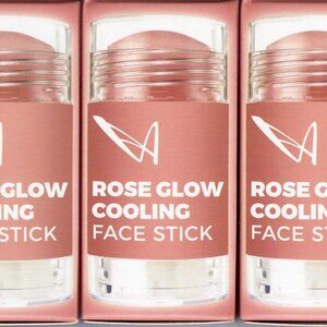 LA Splash Cosmetics Rose Glow Cooling Face Stick (Set of 3 Packs)